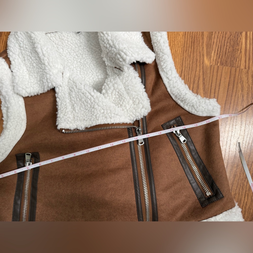Faux Fur Shearling Women's Vests - Picture 11 of 11